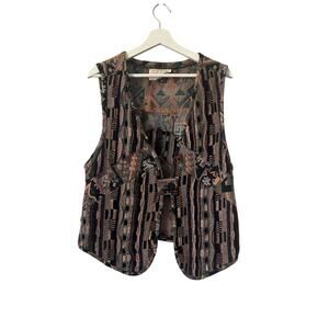 Vintage Boho Patchwork Vest size Medium